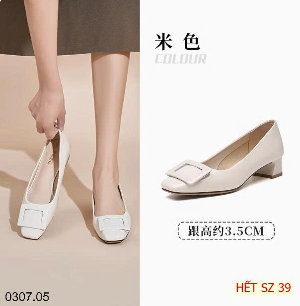 25HA0307.05 - GIÀY DUSTO GÓT VUÔNG CAO CẤP