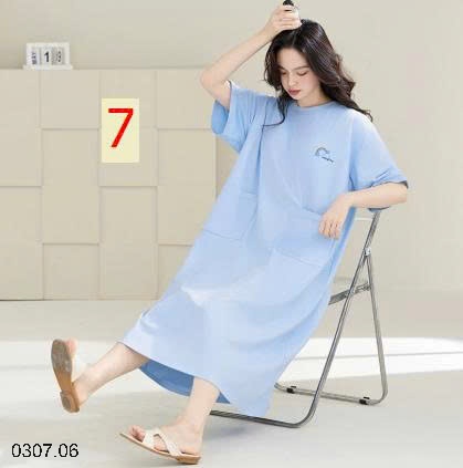 25HA0307.06 - VÁY NGỦ COTTON NGUYÊN CHẤT NỮ