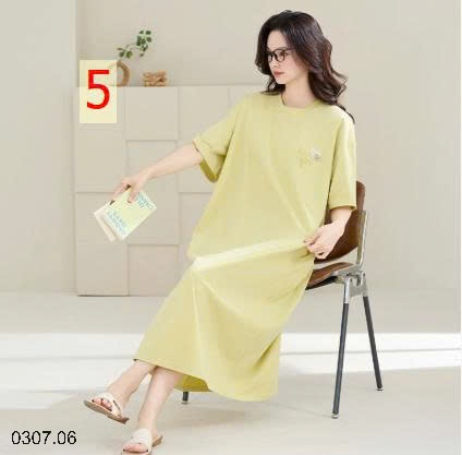 25HA0307.06 - VÁY NGỦ COTTON NGUYÊN CHẤT NỮ