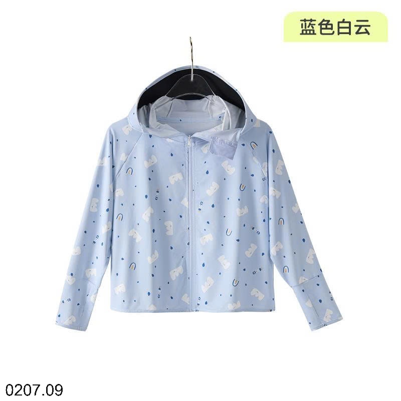 25HA0207.09 - ÁO CHỐNG NẮNG LỤA BĂNG HOẠ TIẾT CHO BÉ