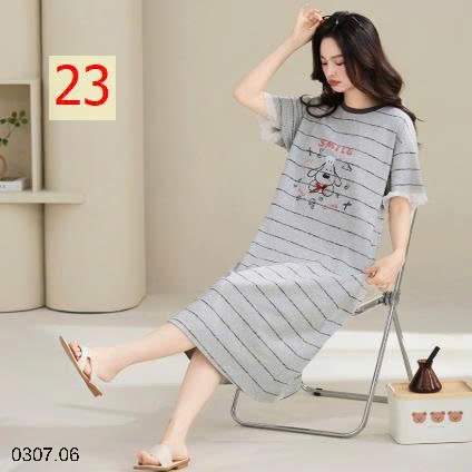 25HA0307.06 - VÁY NGỦ COTTON NGUYÊN CHẤT NỮ