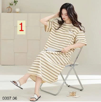 25HA0307.06 - VÁY NGỦ COTTON NGUYÊN CHẤT NỮ