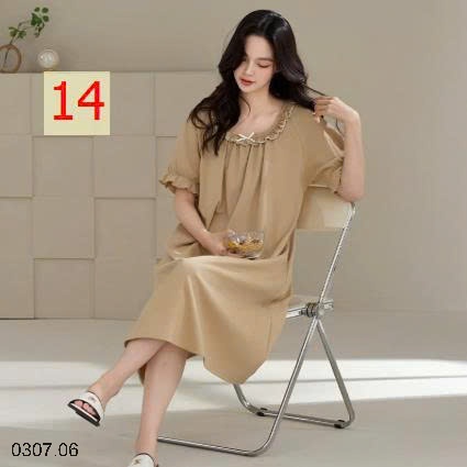25HA0307.06 - VÁY NGỦ COTTON NGUYÊN CHẤT NỮ