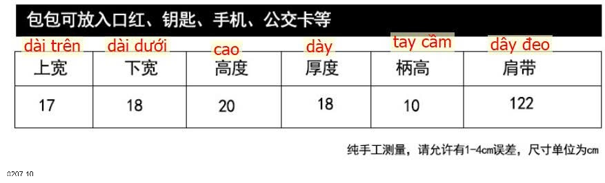 25HA0207.10 - TÚI XÁCH NỮ THỜI TRANG