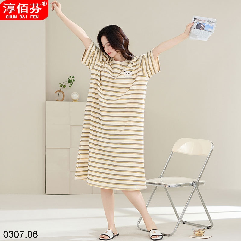 25HA0307.06 - VÁY NGỦ COTTON NGUYÊN CHẤT NỮ