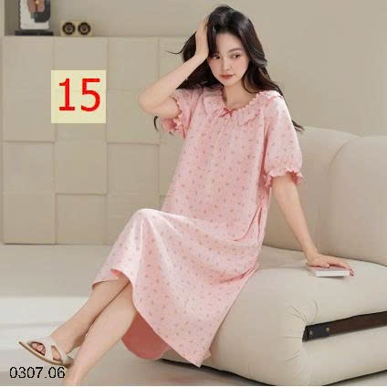 25HA0307.06 - VÁY NGỦ COTTON NGUYÊN CHẤT NỮ