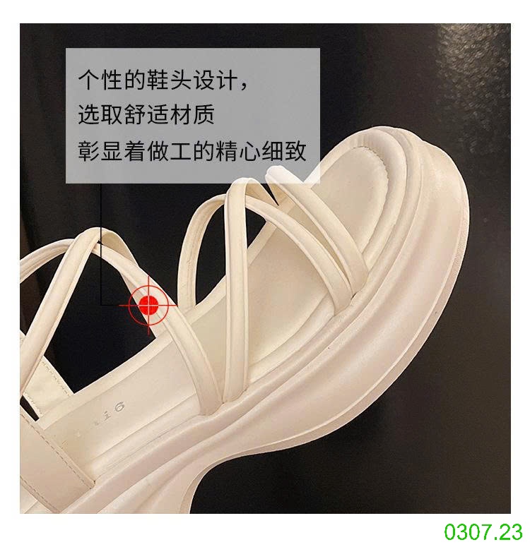 25HA0307.23 - SANDAL DÂY MẢNH ĐẾ CAO CHO NỮ