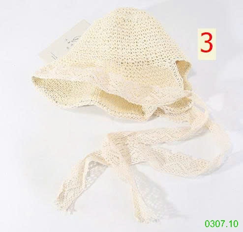 25HA0307.10 - MŨ CÓI VIỀN REN ĐI BIỂN