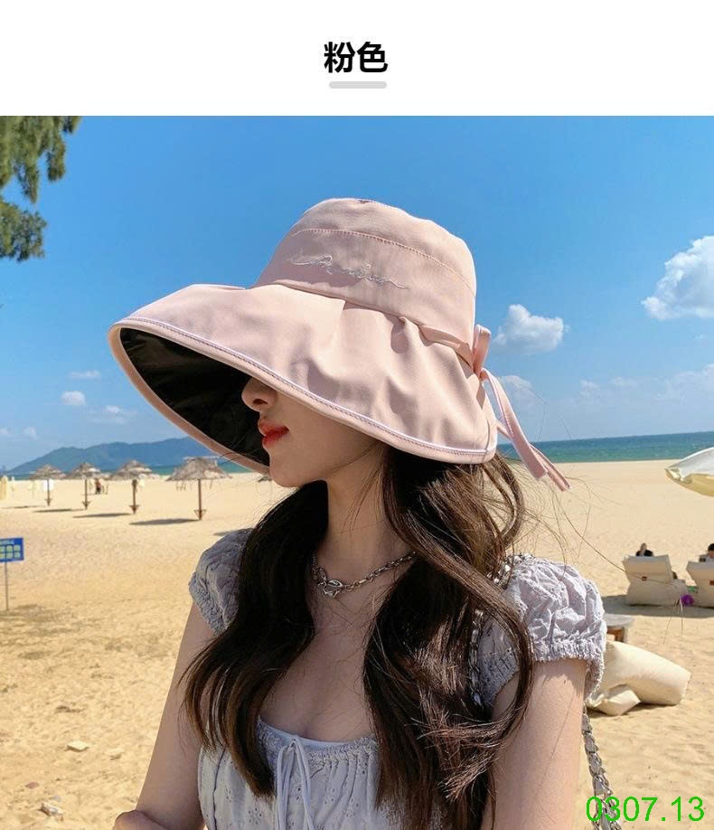 25HA0307.13 - MŨ CHỐNG NẮNG HÀN QUỐC CÓ QUAI JIUCE