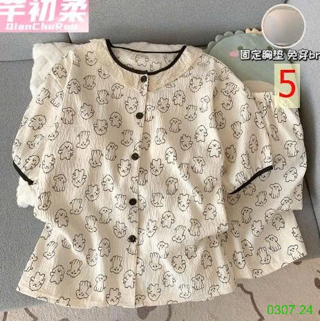 25HA0307.24 - BỘ CỘC NỮ MẶC NHÀ HỌA TIẾT