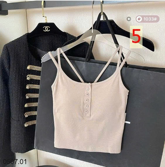 25HA0507.01 - ÁO 2 DÂY ĐAN LƯNG CÚC NGỰC KÈM BRA NỮ
