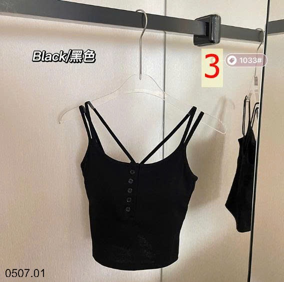 25HA0507.01 - ÁO 2 DÂY ĐAN LƯNG CÚC NGỰC KÈM BRA NỮ