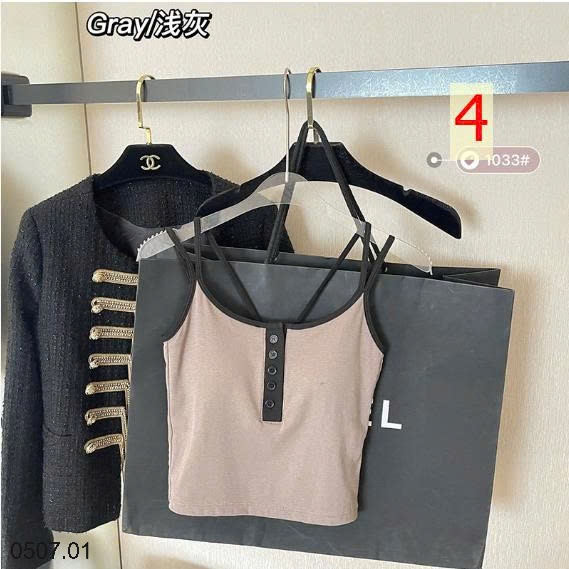 25HA0507.01 - ÁO 2 DÂY ĐAN LƯNG CÚC NGỰC KÈM BRA NỮ