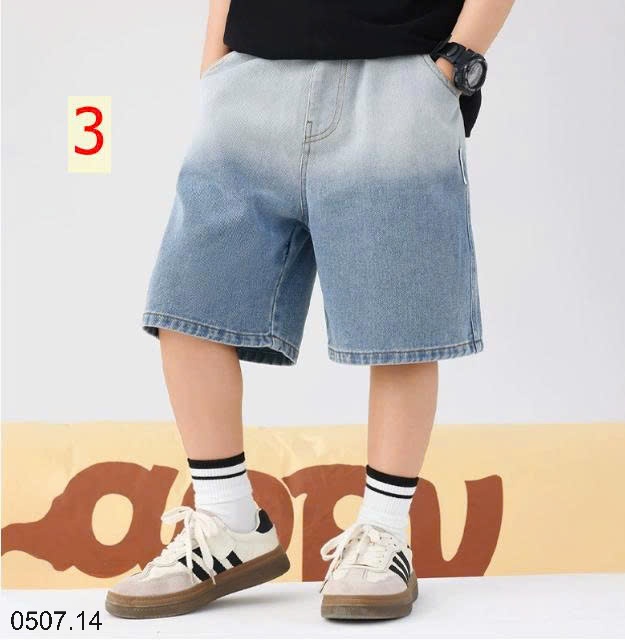 25HA0507.14 - QUẦN SHORT JEAN BÉ TRAI SIZE ĐẠI