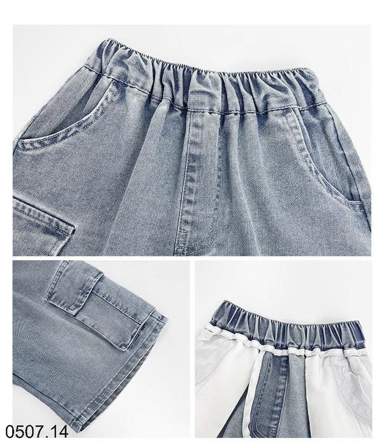 25HA0507.14 - QUẦN SHORT JEAN BÉ TRAI SIZE ĐẠI