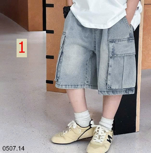 25HA0507.14 - QUẦN SHORT JEAN BÉ TRAI SIZE ĐẠI
