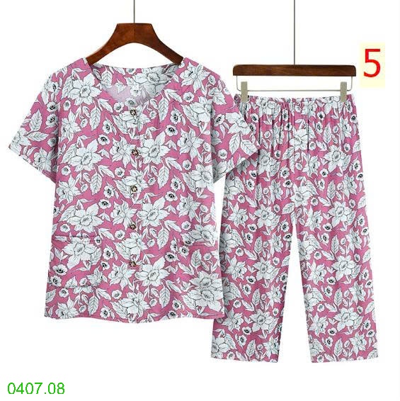 25HA0407.08 - BỘ HOA TRUNG NIÊN MẶC NHÀ CHO MẸ