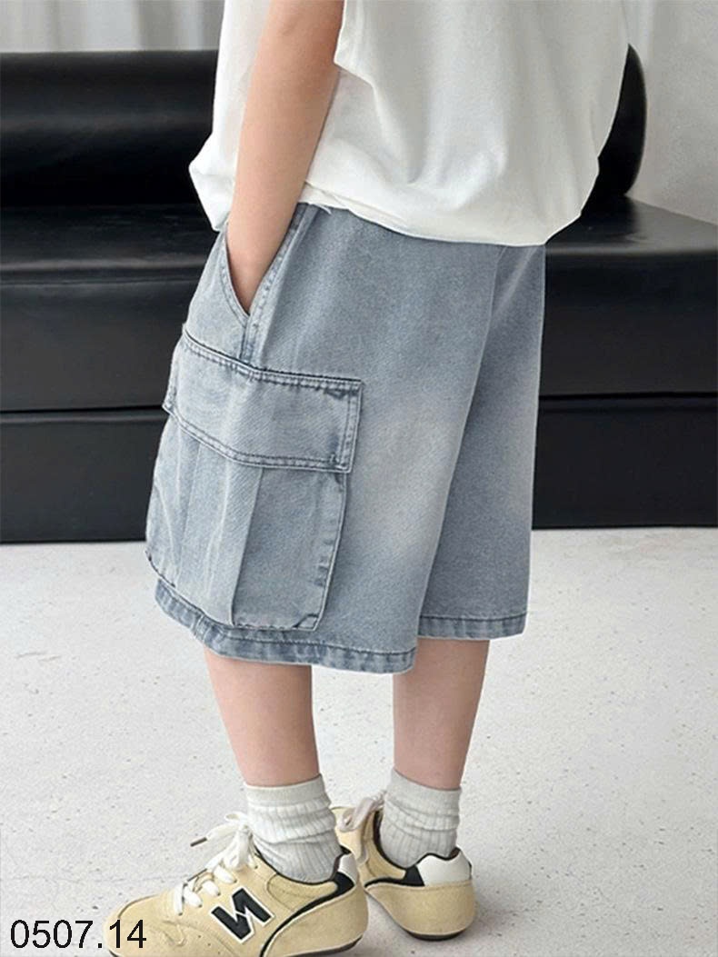 25HA0507.14 - QUẦN SHORT JEAN BÉ TRAI SIZE ĐẠI