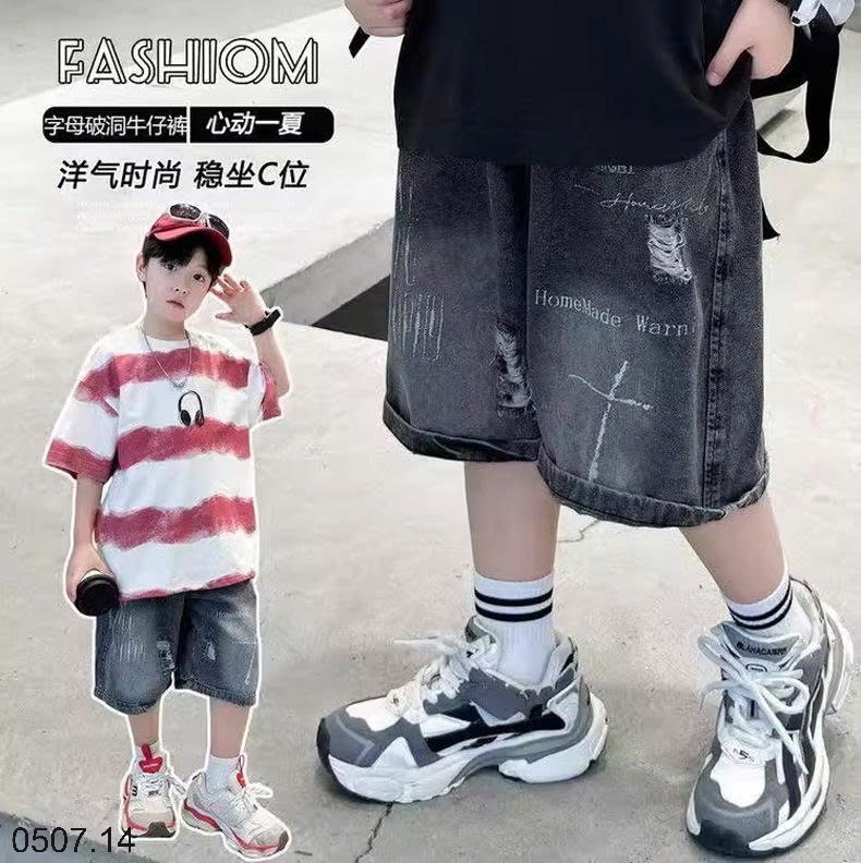 25HA0507.14 - QUẦN SHORT JEAN BÉ TRAI SIZE ĐẠI