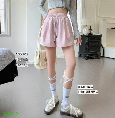 25HA0407.07 - QUẦN SHORT CẠP CHUN MOTIE NỮ