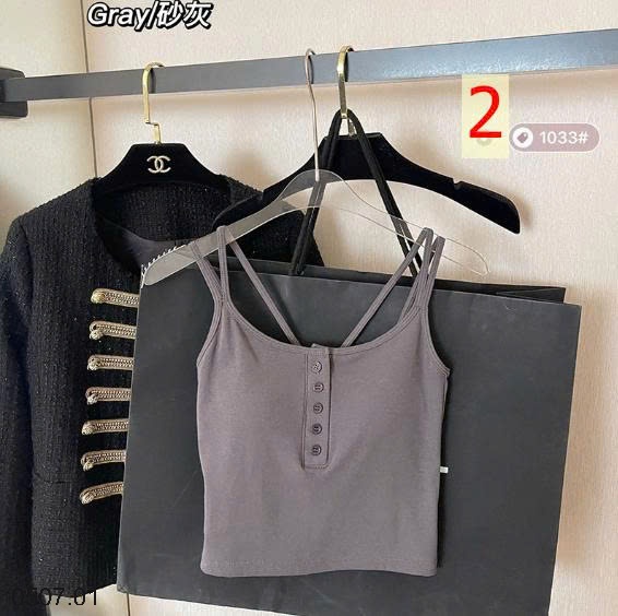 25HA0507.01 - ÁO 2 DÂY ĐAN LƯNG CÚC NGỰC KÈM BRA NỮ