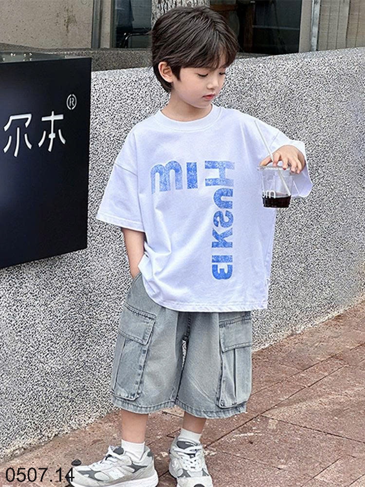 25HA0507.14 - QUẦN SHORT JEAN BÉ TRAI SIZE ĐẠI