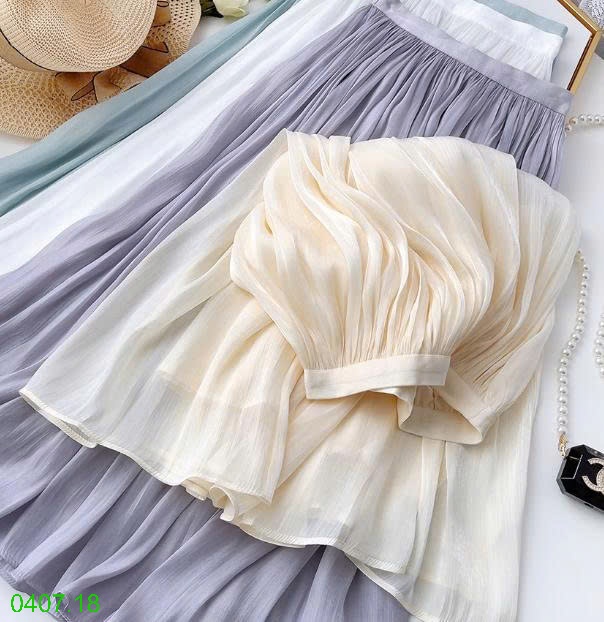 25HA0407.18 - CHÂN VÁY XẾP LY MIDI NHÀ ANNA
