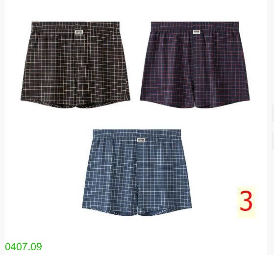 25HA0407.09 - SET 3 QUẦN KẺ SÀ LỎN NAM