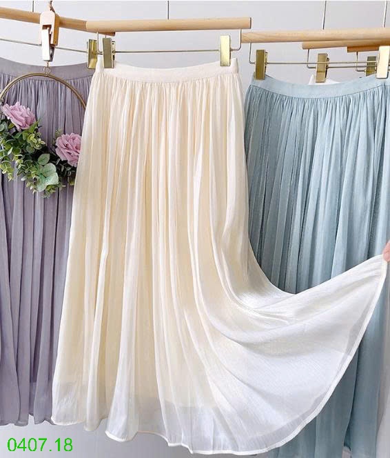 25HA0407.18 - CHÂN VÁY XẾP LY MIDI NHÀ ANNA