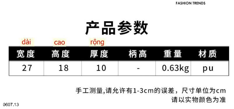 25HA0607.13 - TÚI XÁCH NỮ ĐƠN GIẢN PHONG CÁCH RETRO