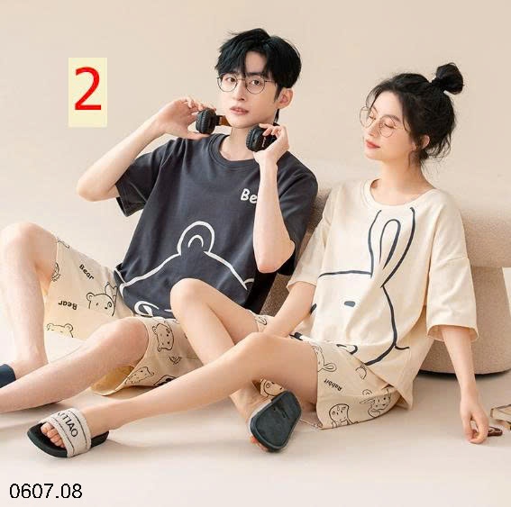 25HA0607.08 - BỘ ĐÔI COTTON NAM NỮ