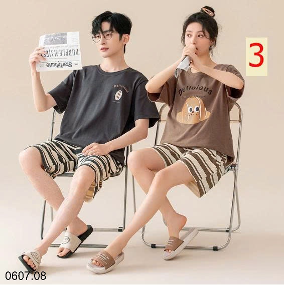 25HA0607.08 - BỘ ĐÔI COTTON NAM NỮ