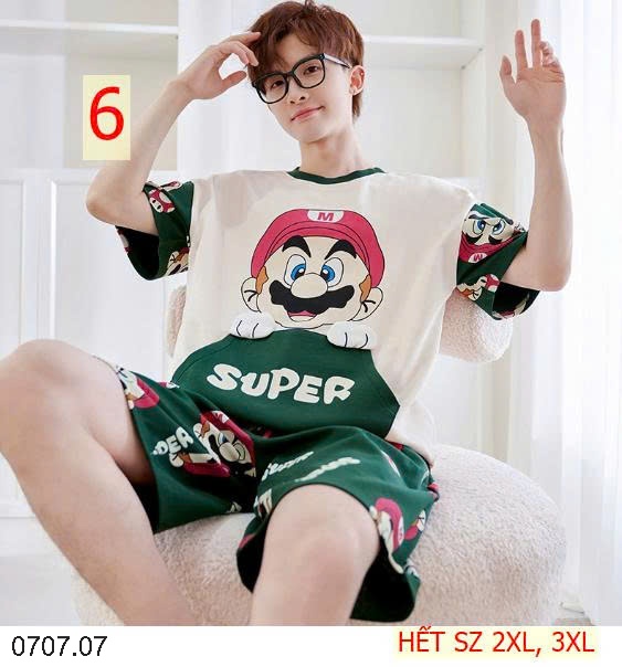 25HA0707.07- BỘ MẶC NHÀ COTTON CHO THANH NIÊN