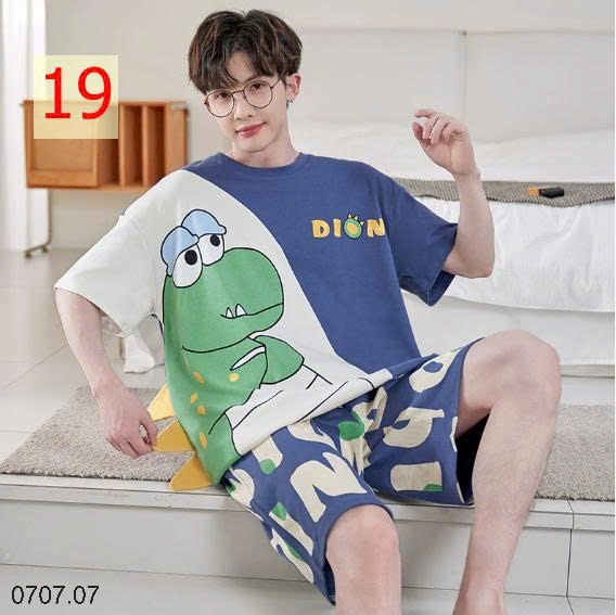 25HA0707.07- BỘ MẶC NHÀ COTTON CHO THANH NIÊN