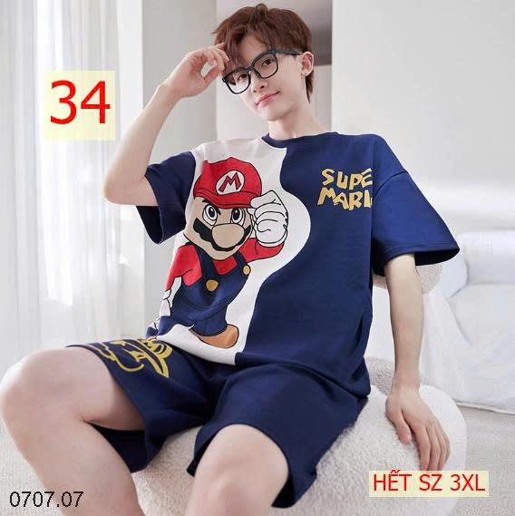 25HA0707.07- BỘ MẶC NHÀ COTTON CHO THANH NIÊN
