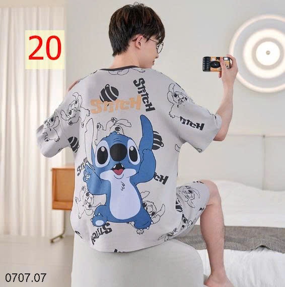 25HA0707.07- BỘ MẶC NHÀ COTTON CHO THANH NIÊN