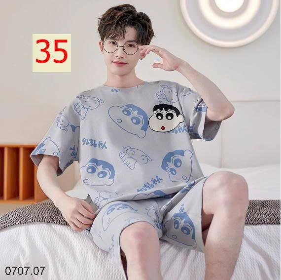 25HA0707.07- BỘ MẶC NHÀ COTTON CHO THANH NIÊN