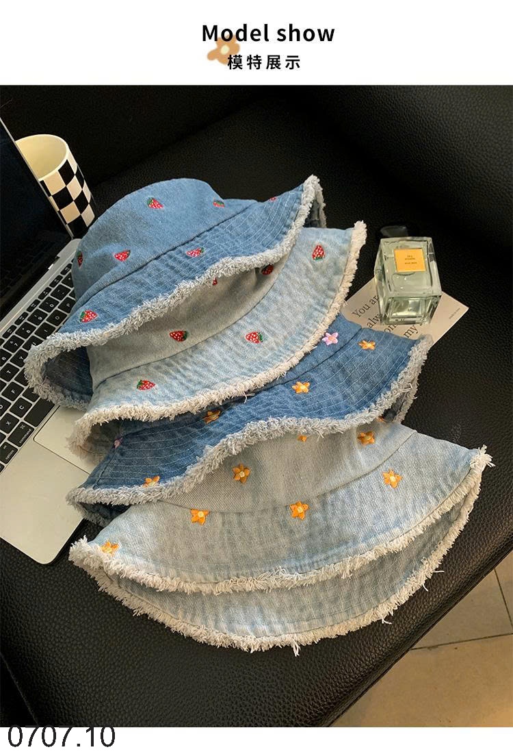 25HA0707.10 - MŨ BUCKET DENIM CHO NỮ