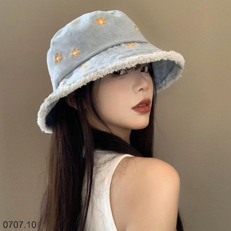 25HA0707.10 - MŨ BUCKET DENIM CHO NỮ