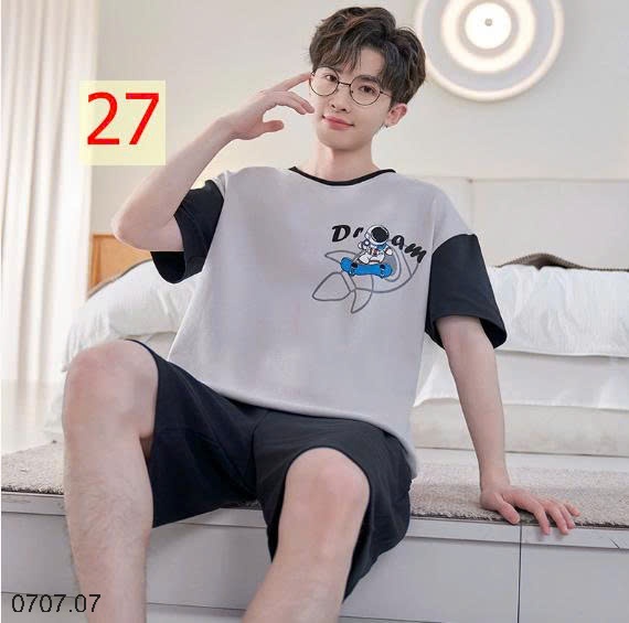 25HA0707.07- BỘ MẶC NHÀ COTTON CHO THANH NIÊN