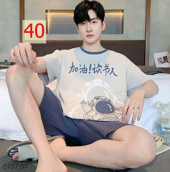 25HA0707.07- BỘ MẶC NHÀ COTTON CHO THANH NIÊN