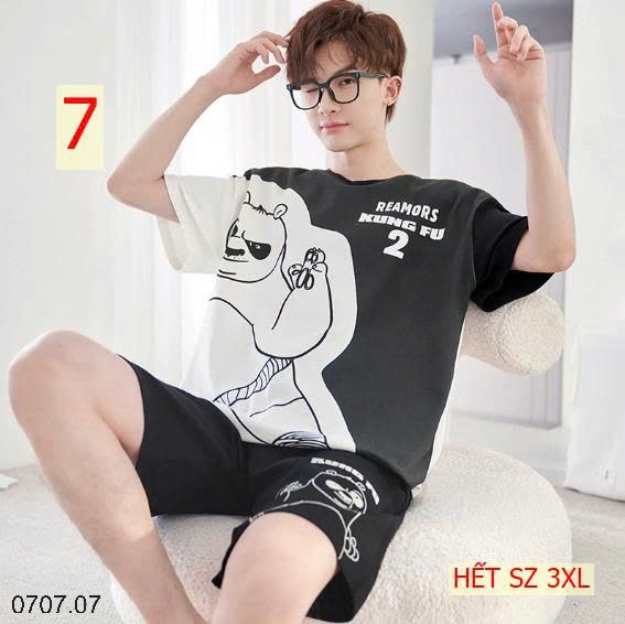 25HA0707.07- BỘ MẶC NHÀ COTTON CHO THANH NIÊN