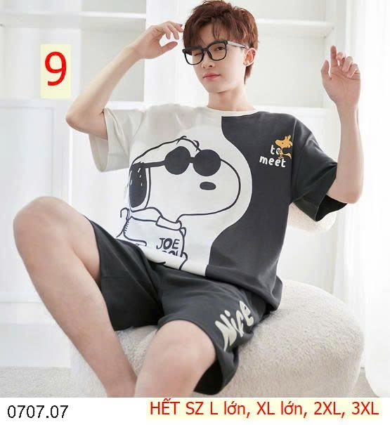 25HA0707.07- BỘ MẶC NHÀ COTTON CHO THANH NIÊN