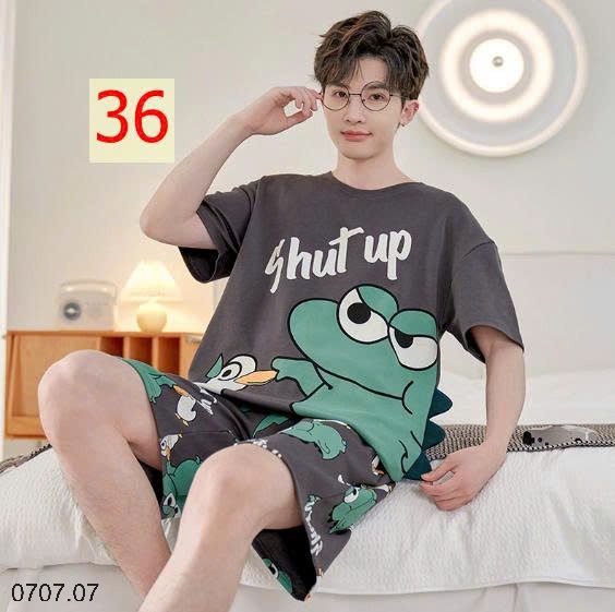 25HA0707.07- BỘ MẶC NHÀ COTTON CHO THANH NIÊN