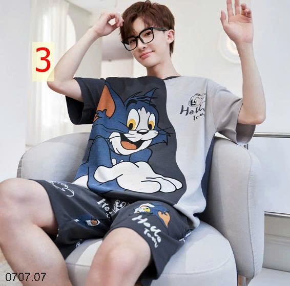 25HA0707.07- BỘ MẶC NHÀ COTTON CHO THANH NIÊN