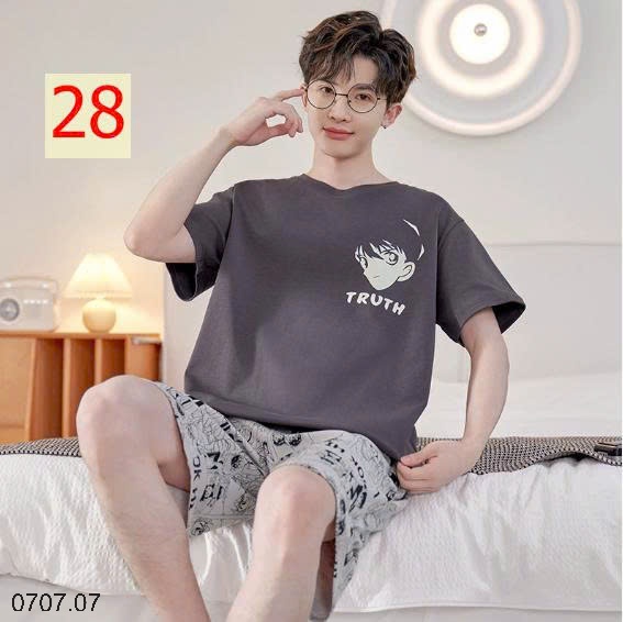 25HA0707.07- BỘ MẶC NHÀ COTTON CHO THANH NIÊN