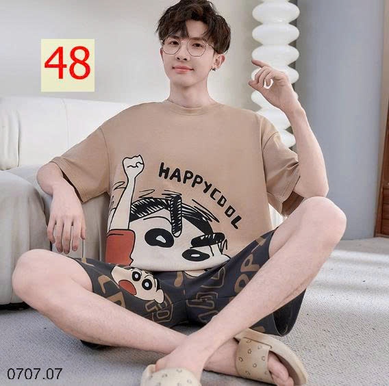 25HA0707.07- BỘ MẶC NHÀ COTTON CHO THANH NIÊN