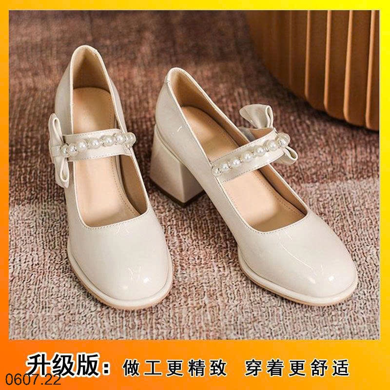 25HA0607.22 - GIÀY MARRY JANE NƠ QUAI NGỌC