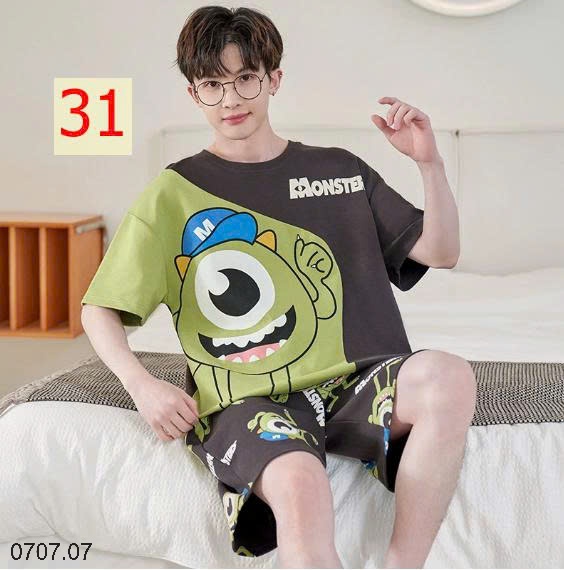 25HA0707.07- BỘ MẶC NHÀ COTTON CHO THANH NIÊN