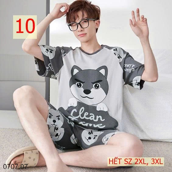 25HA0707.07- BỘ MẶC NHÀ COTTON CHO THANH NIÊN